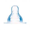 MAM Tétine anatomique - Débit 1 Lent - Silicone - Lot de 2 - Transparent
