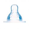 MAM Tétine anatomique - Débit 2 Moyen - Silicone - Lot de 2 - Transparent