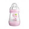 MAM Biberon Easy Start Anti-Colique - 160ml - 0 à 6 mois - Tétine Débit 1 - Rose