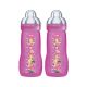 MAM Biberon Easy Active 2ème âge Coloré - 330ml - à partir de 6 mois - Tétine Débit X - Lot de 2 - Fille