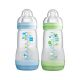 MAM Biberon Easy Start Anti-Colique - 260ml - 0 à 6 mois - Tétine Débit 2 - Lot de 2 - Garcon