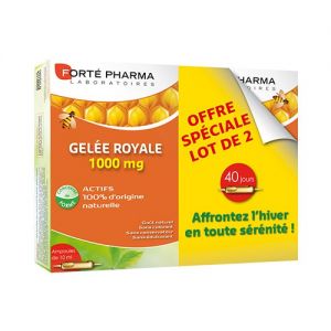 Forte Pharma Gelee Royale 1000mg lot de 2 x 20 ampoules de 15ml 