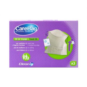 Cleanis Carebag Kit de Voyage (sac + lingette) x 3