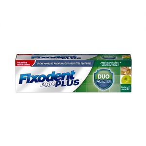Fixodent Pro Plus crème adhésive Duo protection pour prothèse dentaire 40g