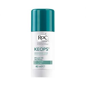 Roc Keops Stick Déodorant, Sans Alcool, Efficacité 24h 40ml