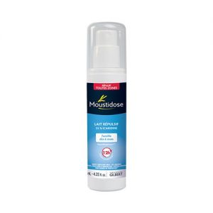 Moustidose Lait répulsif 25% ICARIDINE Famille, peaux sensibles 125ml